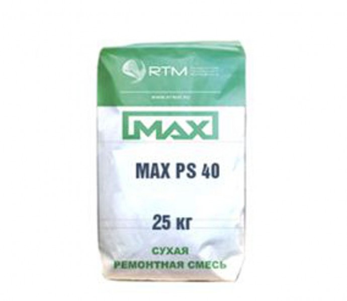 MAX PS 4 (МАХ-PS-40) безусадочная ремонтная литьевая смесь для цементации (подливки)